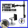 Support de Bureau pour 1 Écrans - Rotation 360°, Inclinaison ±15°, Charge Maximale 8KG S1112