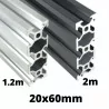 Aluminium V-SLOT 2060 1.2M, 2M Noire, Gris