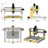 Mini Routeur CNC 3018 Aluminium - Zone de Travail 30cm x 18cm, Spindle 500W + Laser (40W/80W), Structure Robuste et Polyvalente