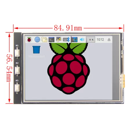 Écran Tactile Résistif TFT 3,5'' 320 x 240 px pour Raspberry Pi