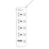 LDNIO SC4408 POWER STRIP 4 UNIVERSAL SOCKET WITH 4 USB OUTPUT 3.4A 2500W