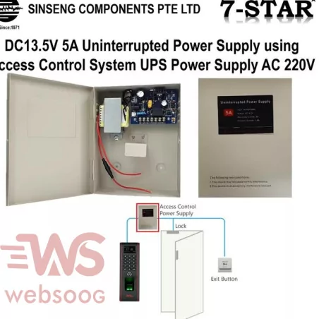 مزود طاقة تيار مستمر غير منقطع 12 فولت - 13.5 فولت | 5 أمبير للتحكم في الوصول