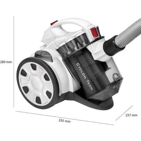 Aspirateur ProfiCare PC-BS 3039, Blanc et Noir, 700 W