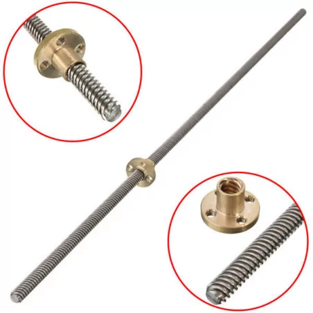 8mm Acme threaded Rod Stainless steel Leadscrew+T8 Nut