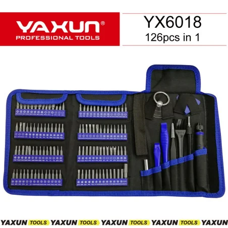 Kit de Tournevis Précision Mcare Yaxun YX-6018 - 126 en 1, Outils Miniatures pour Électroménagers, Ordinateurs, Mobiles