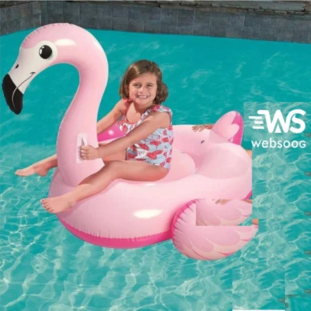 Bestway Bouée Gonflable Pour Enfants Flamant Rose Flamingo 1.45MX1.21M - 41099