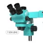 Microscope trinoculaire à Double flèche, 7 à 50x, pivotant à 360 degrés RF7050TVW