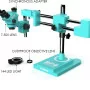 Microscope trinoculaire à Double flèche, 7 à 50x, pivotant à 360 degrés RF4-7050TVW