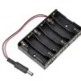 6xAA Battery Holder Case with DC 5.5*2.1mm Plug