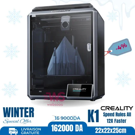 Official Creality K1 3D Printer, Printing Speed 600mm/s 12X Faster