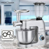 Proficook Petrin Pâtissier Multifonctions - 3 En 1 - Pétrir - Hacher - Blender - 1500 Watts -Argenté