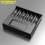 LiitoKala Lii-S6 Lii-PD4 Lii-500S 3.2V 3.7V 18650 Battery Charger 6-Slot Auto-Polarity Detect 26650 21700 18500 AA AAA Batteries