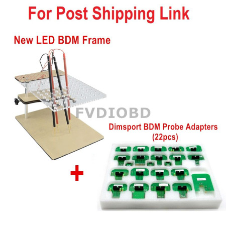 New LED BDM Frame + 22pcs Dimsport BDM Probe Adapters VDI-2311-54