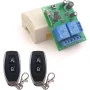 433mhz universal wireless remote control dc 12v 10a 2ch rf (with 2 remotes)