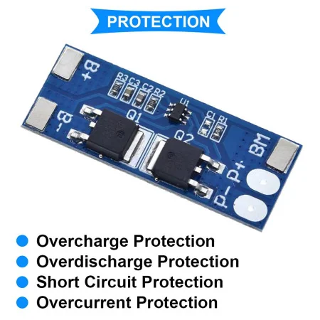 2S 8A 7,4V PCB BMS 18650 Li-ion Lithium Battery Protection Board (Max 10A, 8,4V)