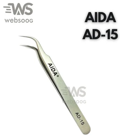 Pince à Épiler "TWEEZER" AIDA AD-15A, AD-11A - Acier Inoxydable, Antistatique, Haute Précision, Ergonomique