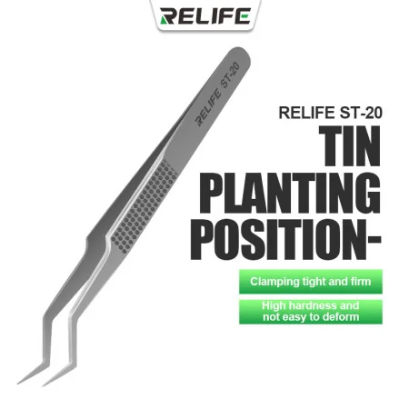 Pince à Épiler "Tweezer" RELIFE ST-20 3D - Haute Précision, Super Dur, pour Plantation IC/18, Réparation Téléphone