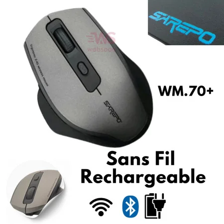 🖱️ Souris Sans Fil Haute Performance Sarepo WM.70+ 🔋 Batterie Rechargeable