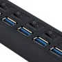 Pro Tech Hub USB 3.0 HI-Speed 7 Ports USB Avec Interrupteur Marche/Arrêt Pour PC MacOS