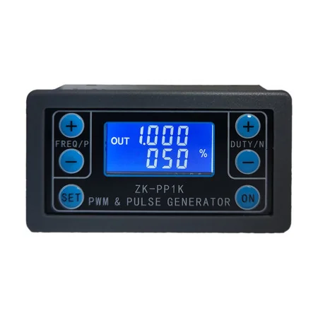 Générateur PWM ZK-PP1K, 1 canal, 1Hz-150KHz, impulsion et fréquence réglables, signal carré, écran LCD, compact et fiable