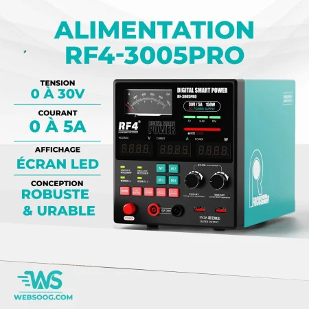 Alimentation RF4-3005Pro (0-30V) (0-5A) – La Solution Professionnelle pour un Contrôle Optimal