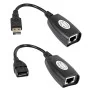 USB Extender - USB 2.0 to RJ45 LAN Extension Adapter Over Cat5/Cat5e /Cat6 Cable