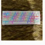 Clavier MAGMA FIORA 60% Blanc F61W - Switches Rouges, Bluetooth 3.0, 2.4G, Éclairage RGB