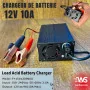 Chargeur de Batterie 12V 10A - Recharge Rapide et Sécurisée pour Batteries Plomb-Acide