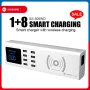 Chargeur Intelligent SUNSHINE SS-309WD 1+8 - Charge sans Fil et USB - Écran LED et Multi-Port USB