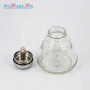 150ML Glass Empty Alcohol Bottle Press Type Splash Proof Corrosion Resistant Glass Solution Dispenser Glue Cleaning Tool