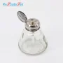 150ML Glass Empty Alcohol Bottle Press Type Splash Proof Corrosion Resistant Glass Solution Dispenser Glue Cleaning Tool