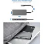 Station USB-C 12 en 1 - HDMI 4K, VGA, Charge PD 100W, Ethernet, USB, Lecteurs SD/TF | Pour MacBook, iPad, Dell, Lenovo