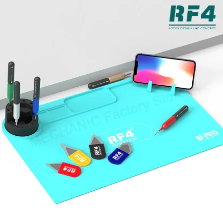 Tapis de Soudure Silicone RF4 RF-PO15 450x280MM avec Support Téléphone intégré