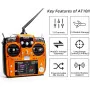 Radiolink AT10II 12 Channels RC Transmitter and Receiver R12DS 2.4GHz Radio Remote, Voltage Telemetry for RC Airplane