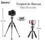 Jmary KT25+H30 - Trépied de Bureau Mini Portable Léger pour Selfie et Streaming en Direct