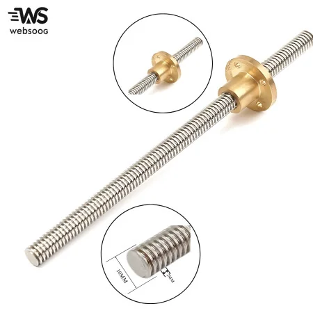 10mm Acme threaded Rod trapezoidal Lead screw+T10 Nut