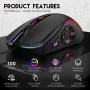 Souris Gamer Weibo X9 Design Ergonomique, 7 Boutons Programmables, Rétroéclairage LED RGB, Haute Précision 7200DPI, USB Gaming