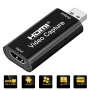 Carte de Capture Vidéo 4K HDMI - Adaptateur Audio USB 2.0 pour Streaming, Jeux, Diffusion en Direct et Enseignement