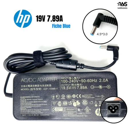 Chargeur HP 19V 7.89A - Adaptateur Secteur 150W pour Ordinateurs Portables HP, Connecteur 4.5*3.0mm, Haute Performance