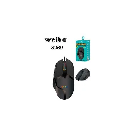 Souris Gamer WEIBO RGB S260 8-button Microprograming