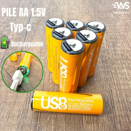 PILE AA Rechargeable Typ-c LI-ion 1.5V