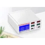 Chargeur Multi-Fonction YAXUN 896P PD+QC 87W - 6 Ports USB avec Affichage Digital, QC 3.0 & PD 45W/20W