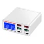 Chargeur Multi-Fonction YAXUN 896P PD+QC 87W - 6 Ports USB avec Affichage Digital, QC 3.0 & PD 45W/20W