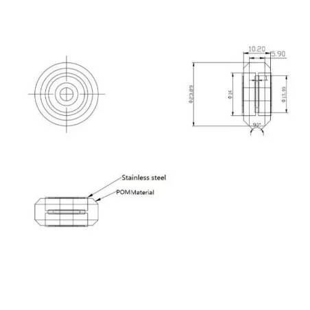 TEVO® POM Material Big Pulley Wheel with Bearings for V-slot 3D Printer Part