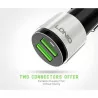 Chargeur USB de voiture haute vitesse avec câble USB iOS LDNIO C403 Dual USB Port 4.2A