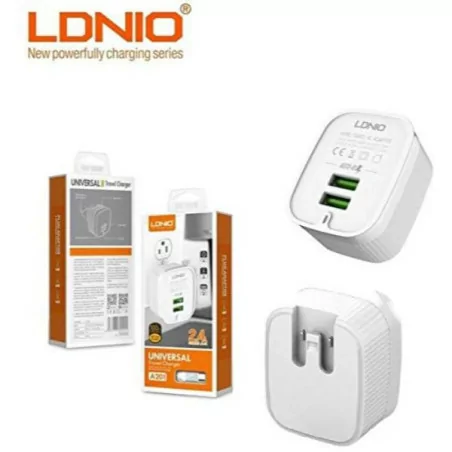 Chargeur de voyage universel LDNIO A201 2.4A MAX TYPE-C