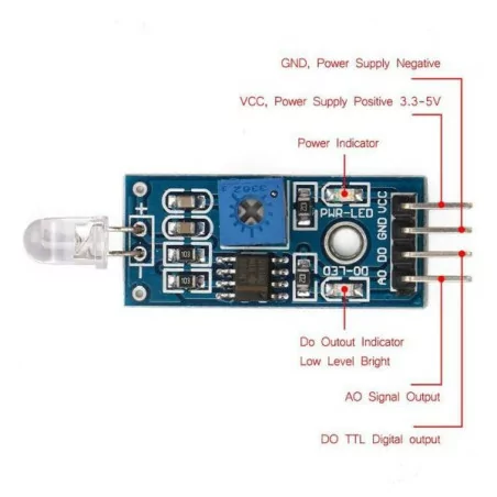 Four Wires Light Detection Photosensitive Sensor Module Photodiode With Directional Property, MH-Sensor Series (LM393)