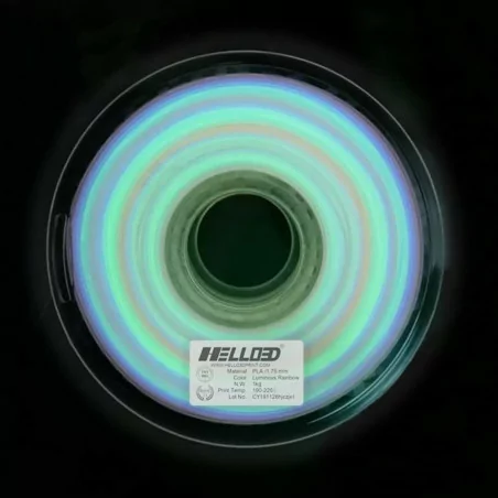 Luminous Rainbow PLA Filament, Luminous Multicolor Filament,