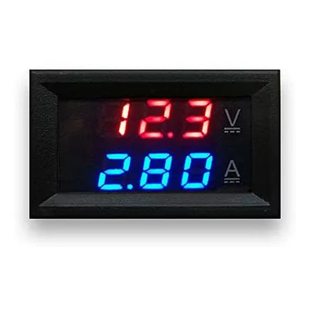 Ampèremètre Voltmètre Numérique Rouge Bleu LED DC 0-100V - 10A