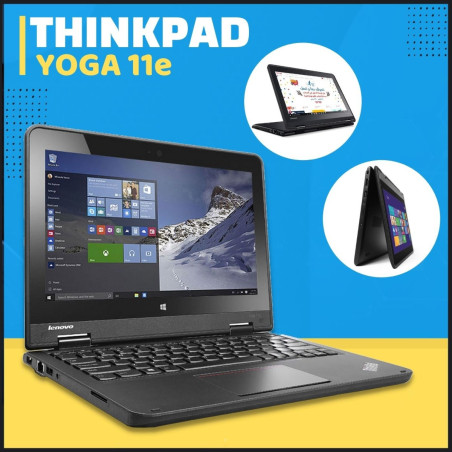 Laptop thinkpad Tactile yoga 11e 2en1 celeron 6eme | 4Gb RAM | 128GB SSD | Écran Interactif Tactile Occasion kaba A++